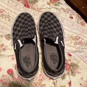 slip on checkered vans
